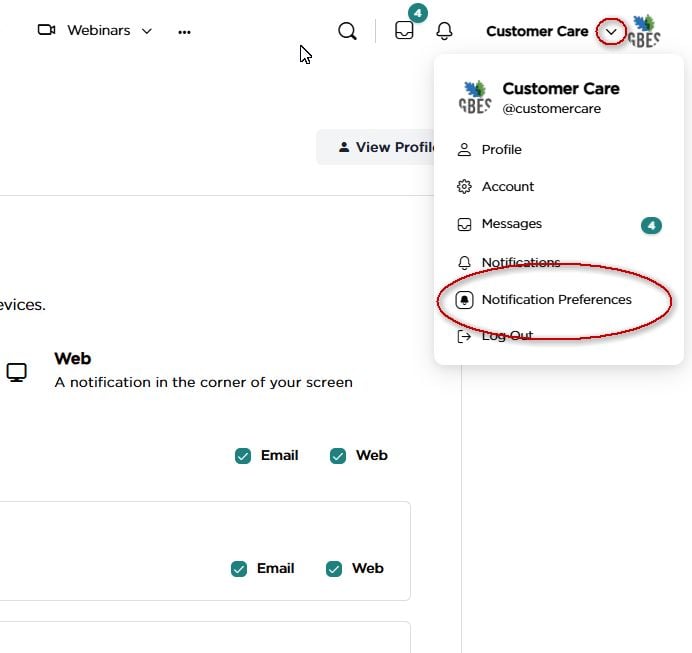 gbesu notification preferences